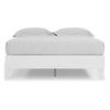 Lass Queen Size Bed Platform Style Modern Low Profile Frame Clean White By Casagear Home BM296567