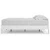 Lass Queen Size Bed Platform Style Modern Low Profile Frame Clean White By Casagear Home BM296567