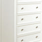 Lila 53 Inch Tall Dresser Chest 5 Drawers with Raised Panels White Wood By Casagear Home BM296707