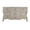 Aurora 67 Inch Carved Wood Dresser 7 Drawers 2 Door Cabinet Bone White By Casagear Home BM296830