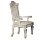 24 Inch Executive Office Armchair Scrolled Molded Trim Antique Pearl By Casagear Home BM296847