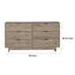 Fervor 59 Inch Dresser 6 Drawers Brown Wood Frame Brushed Nickel Handles By Casagear Home BM296939