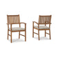 Nilen Outdoor Dining Armchair Set of 2 Brown Wood Polyester Cushion By Casagear Home BM296941