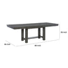 Ibis 62-86 Inch Extendable Dining Table Rectangular Plank Top Gray Wood By Casagear Home BM297003