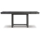 Ibis 62-86 Inch Extendable Counter Table Smooth Surface Antique Gray Wood By Casagear Home BM297011