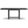 Ibis 62-86 Inch Extendable Counter Table Smooth Surface Antique Gray Wood By Casagear Home BM297011