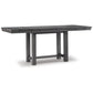 Ibis 62-86 Inch Extendable Counter Table, Smooth Surface, Antique Gray Wood By Casagear Home