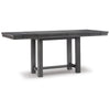 Ibis 62-86 Inch Extendable Counter Table, Smooth Surface, Antique Gray Wood By Casagear Home