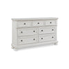 Kith 66 Inch Traditional Dresser, Vintage White Wood, 7 Drawers, Bun Feet By Casagear Home