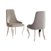 22 Inch Set of 2 Dining Chairs Gray Velvet Upholstery Sabre Steel Legs By Casagear Home BM297192