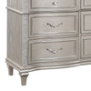 Inz 71 Inch 9 Drawer Wide Dresser Elegant Trim Details Classic Silver By Casagear Home BM297262