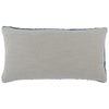 Rosie 14 x 26 Lumbar Accent Throw Pillow Hand Knitted Designs Blue Linen By Casagear Home BM297367