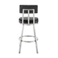 Col 26 Inch Swivel Counter Stool Black Faux Leather Stainless Steel Frame By Casagear Home BM298848