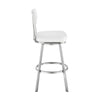 Col 26 Inch Swivel Counter Stool White Faux Leather Stainless Steel Frame By Casagear Home BM298852