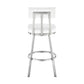 Col 26 Inch Swivel Counter Stool White Faux Leather Stainless Steel Frame By Casagear Home BM298852