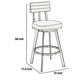 Col 26 Inch Swivel Counter Stool White Faux Leather Stainless Steel Frame By Casagear Home BM298852