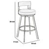 Nova 30 Inch Swivel Barstool Panel Back Steel Frame White Faux Leather By Casagear Home BM298875