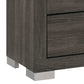 Lola 46 Inch Tall Dresser Chest 5 Drawers Metal Bar Handles Dark Gray By Casagear Home BM298945