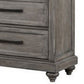 Demi 65 Inch Wood Dresser with 7 Drawers Metal Bar Handles Oak Gray By Casagear Home BM298950