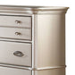 63 Inch Wide 6 Drawer Dresser Crystal Like Knobs Molded Details Silver By Casagear Home BM299015