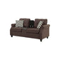 Noa Modern 2 Piece Sofa Loveseat Set 4 Pillows USB Ports Dark Brown By Casagear Home BM299032