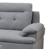 Olga 3 Piece L Shape Sectional Sofa Ottoman 2 Pillows Curved Arms Gray By Casagear Home BM299036