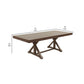 72-90 Inch Rectangular Dining Table Extension Leaf Trestle Base Oak Gray By Casagear Home BM299069