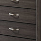 50 Inch Classic 5 Drawer Tall Dresser Chest with Metal Handles Oak Gray By Casagear Home BM299085