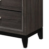 50 Inch Classic 5 Drawer Tall Dresser Chest with Metal Handles Oak Gray By Casagear Home BM299085