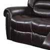 86 Inch Power Recliner Sofa with USB Charging Port Brown Bonded Leather By Casagear Home BM299094