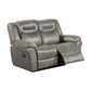 Betty 65 Inch Power Reclining Loveseat Chair Pull Tab Mechanism Gray By Casagear Home BM299104