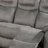 Betty 86 Inch Power Reclining Sofa Pull Tab Gray Breathable Leatherette By Casagear Home BM299105