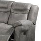 Betty 86 Inch Manual Reclining Sofa Pull Tab Footrest Mechanism Gray By Casagear Home BM299120