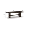 72-90 Inch Extendable Rectangular Dining Table Pedestal Base Brown Wood By Casagear Home BM299153