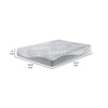 10 Inch Memory Foam Queen Mattress White and Gray Stretch Knit Cover By Casagear Home BM299168