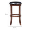 Ovi 29 Swivel Bar Stool Nailhead Trim Walnut Brown By Casagear Home BM299369