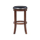 Ovi 29 Swivel Bar Stool Nailhead Trim Walnut Brown By Casagear Home BM299369