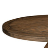 60 Inch Round Dining Table Carved Pedestal Base Reclaimed Walnut Brown By Casagear Home BM299469