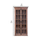 88 Inch Tall Cabinet 4 Glass Panel French Doors Crown Molding Brown By Casagear Home BM299502