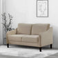 Foz 52" Loveseat, Sloped Arms, Tapered Legs, Soft Beige By Casagear Home