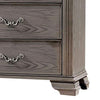 Akia 53 Inch 5 Drawer Tall Dresser Chest Round Metal Knobs Smooth Gray By Casagear Home BM299935