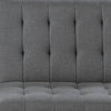 Ara 71 Inch Adjustable Futon Sofa Bed Plush Cushioning Tapered Legs Gray By Casagear Home BM300285