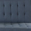 Ara 71 Inch Adjustable Futon Sofa Bed Plush Cushioning Tapered Legs Blue By Casagear Home BM300286