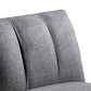 Dora 62 Inch Modern Adjustable Chaise Lounger with Channel Tufting Gray By Casagear Home BM300290