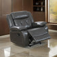 Nuna 40 Inch Power Recliner Chair with Manual Pull Tab Taupe Faux Leather By Casagear Home BM300312