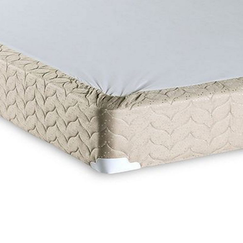 Yuk 7’ Queen Size Foundation Box Spring Edge Support Suede By Casagear Home BM300478