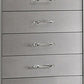 Sam 54 Inch Tall Dresser 5 Drawers Chest Clear Acrylic Legs Silver Finish By Casagear Home BM300560