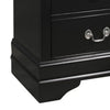 Ryla 24 Inch Nightstand 2 Drawers Solid Wood Metal Drop Handles Black By Casagear Home BM300570