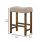 Sera 26 Counter Height Stool Set of 2 Brown Wood Beige By Casagear Home BM300640