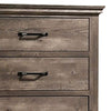 Fiza 52 Inch Tall Dresser Chest 5 Gliding Drawers Rustic Gray Solid Wood By Casagear Home BM300699